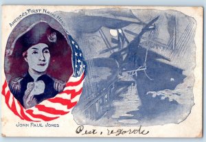 1907 John Paul Jones America's First Naval Hero Townsend Illinois IL Postcard