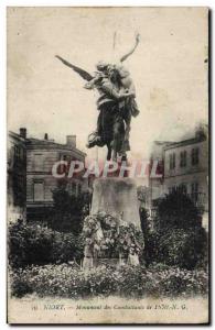 Old Postcard 1870 Militaria War Monument Niort Fighters