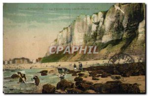 Old Postcard Le Treport The Fishing In The Rocks