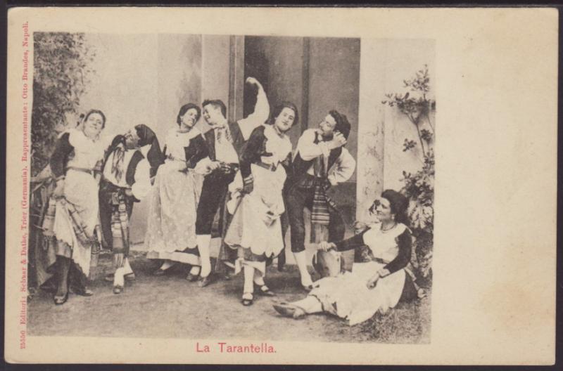 La Tarantella,Italian Dance Postcard