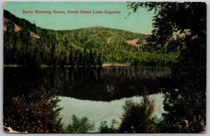 Postcard Lake Superior Ontario c1910s Early Morning Scene Cork Cancel *as is*