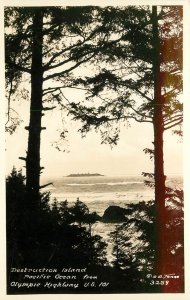 RPPC Postcard; Destruction Island WA from Olympic Highway US 101, BB Jones 3259