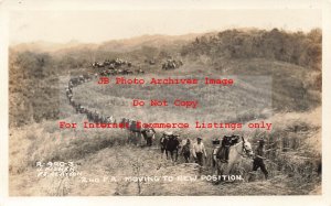 Panama, RPPC, 2nd Field Artillery Moving to a New Position, Fort Clayton, Fisher