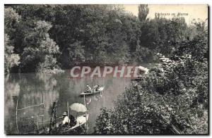 Postcard Old Fishing Fisherman Fishermen in Marne