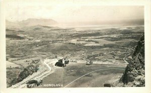 Hawaii Honolulu Nuuanu Pali Aerial View #480 RPPC Photo Postcard 22-2143