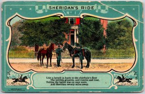 Sheridan's Ride No. 1 of Series Civil War Ride Military History Postcard