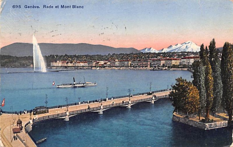 Geneve Rade et Mont Blanc Switzerland 1924 