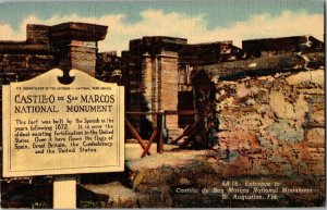 Entrance to Castillo de San Marcos Nat'l Monument, St. Augustine FL Postcard A57