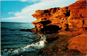 Big Rock Cave Cavendish Beach PE Prince Edward Island PEI c1963 Postcard G4