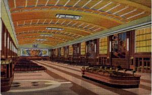 Main Concourse, Union Terminal Cincinnati OH 1945