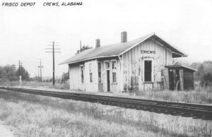 Crews Alabama Frisco train depot real photo pc ZD549419