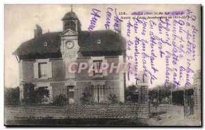 Old Postcard Oise Mayor and school bombed in 1914 1915