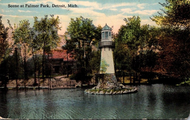 Michigan Detroit Scene At Palmer Park 1915 Curteich