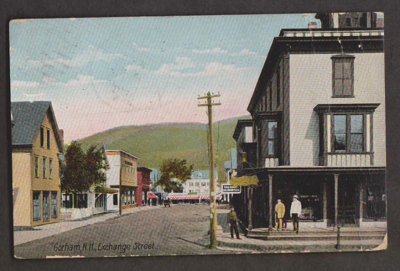 View Of Exchange Street, Gorham, NH - Used 1910 Some Wear
