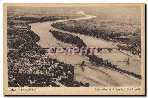 Old Postcard Tarascon Airplane taking view