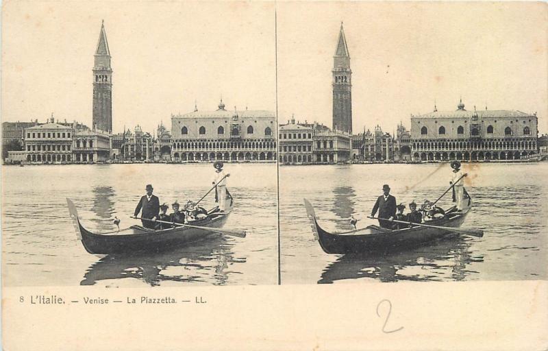 Bulk lot 17 early stereo postcards all ITALY Rome Venice Milano Feltre 