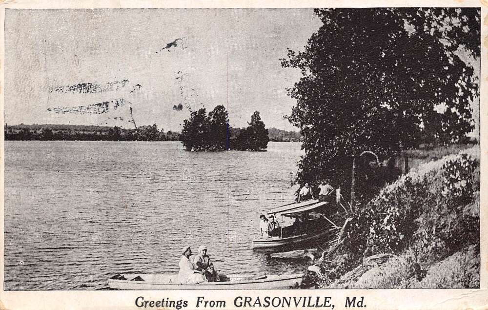Grasonville Maryland "Greetings From Grasonville" Water Scene, Photo