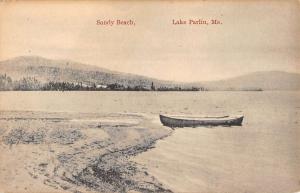 Lake Parlin Maine Sandy Beach Waterfront Antique Postcard K73153