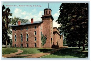 c1910s Wesleyan University South College Tree Middletown Connecticut CT Postcard