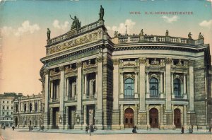 Vintage Austria Wien K.K. Hofburgtheater Divided Back Postcard 1912