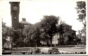 RP Postcard Industrial Arts Building Stout Institute Menomonie, Wisconsin~924