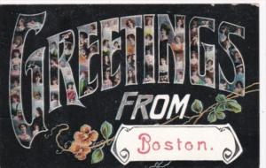 Massachusetts Boston Greetings From 1907