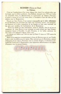 Old Postcard Ecouen (Seine et Oise) The Chateau