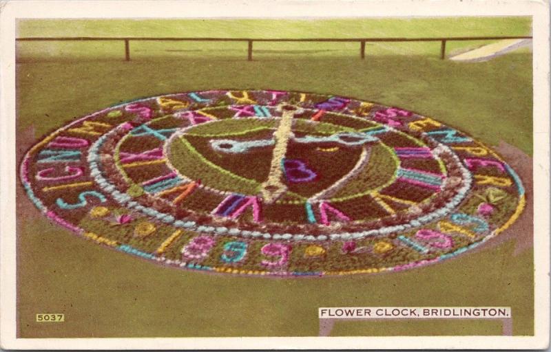 Flower Clock Bridlington Yorkshire UK Constance Ltd c1954 Postcard E33