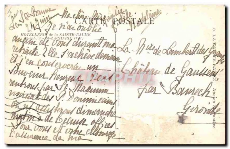 Postcard Old Hotellerie de La Sainte Baume St Zacharie