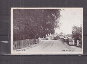 GREAT BRITAIN, AMESBURY, WILTSHIRE, THE BRIDGE, c1920 real photo ppc., unused.