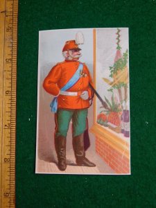 1870s-80s Military Man Uniform Standing at Window Victorian Trade Card F33