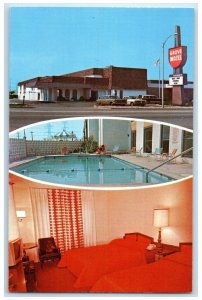 c1960 Grove Motel Waukegan Road Morton Grove Illinois Vintage Multiview Postcard