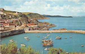 uk51977 outer harbour and coast to black head mevagissey real photo uk