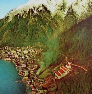 Vintage Juneau, Bird's Eye View Capital of Alaska Postcard P47