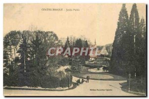 Old Postcard Chatellerault Public Garden