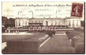 Old Postcard Deauville La Plage Fleurie Casino and flower gardens