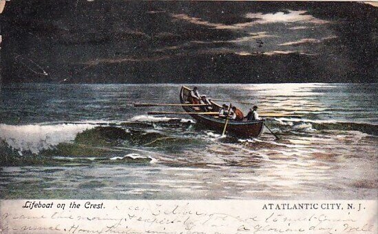 Lifeboat On The Crest Atatlantic City New Jersey 1906