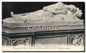 Old Postcard Dreux E and L chapel Saint Louis Tomb of the Duchess of Alencon ...