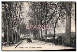 Old Postcard of Route Confolens Ansac