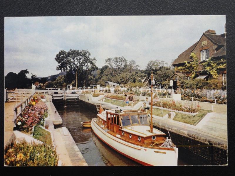 Berkshire HAMBLEDEN LOCK on the River Thames c1970's by J A Dixon