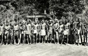 malay malaysia, PAHANG, Cameron Highlands, Armed Natives (1964) RPPC Postcard