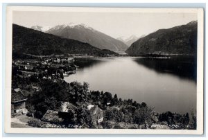 c1930's Balholm Mountains Glacier Balestrand Norway RPPC Photo Postcard