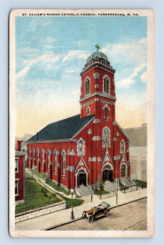 St Xavier Roman Catholic Church Parkersburg West Virginia WV UNP WB Postcard O2