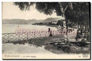 Old Postcard Evian Les Bains The English Garden