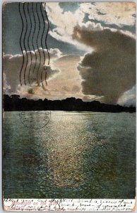 1907 Moonlight On The Kaw Topeka Kansas KS Ocean View Posted Postcard