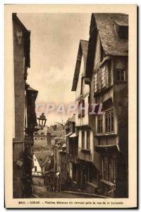 Postcard Old Dinan Vieilier Maisons Du Jerzual near the street from the wool ...