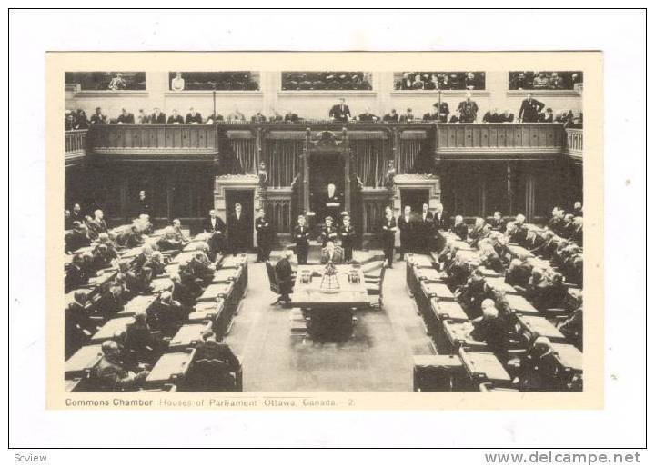 Interior, Commons Chamber Houses Of Parliament, Ottowa, Canada, 1900-1910s