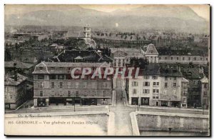 Grenoble - Vue Generale and & # 39ancien Hospital Old Postcard