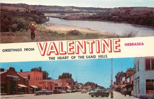 Vintage Postcard Valnetine NE Heart of the Sand Hills Cherry County Multiview