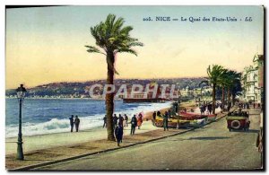 Old Postcard Nice Le Quai des USA